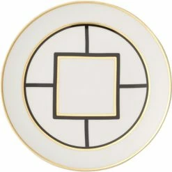 Villeroy & Boch V&B - MetroChic Signature Dessert Plate White/gold/blk 22cm