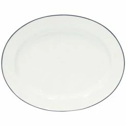 Costa Nova - Beja White Blue Oval Platter 40cm