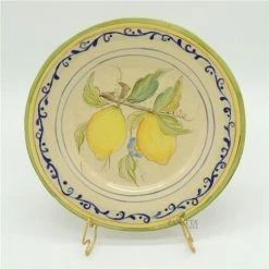 Zanatta - Italian Dessert Dish W/Lemon Design Cream Colour