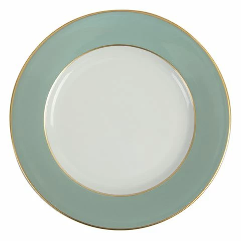 Limoges - Legle Silt Green Bread & Butter Plate W/Gold Trim 3 Limoges - Legle Silt Green Bread & Butter Plate W/Gold Trim