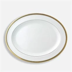 Bernardaud - Athena Gold Oval Platter 39.5cm
