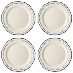 Gien - Filet Cobalt Dinner Plate Set 4pce