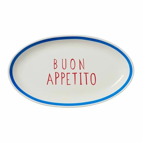 In The Roundhouse - Buon Appetito Oval Platter 35cm 3 In The Roundhouse - Buon Appetito Oval Platter 35cm