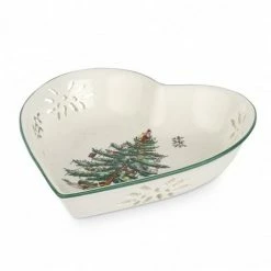 Spode - Christmas Tree Pierced Heart Dish 18cm