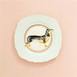 Yvonne Ellen - Afternoon Tea Story Dog Cake Plate Square 16cm