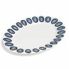 ThemisZ - The Kyklos Serving Platter Blue On White Oval 38cm
