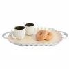 Julia Knight - Peony Rectangular Tray With Handles Snow 57cm