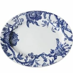 Caskata - Arcadia Blue Rimmed Oval Platter 40cm