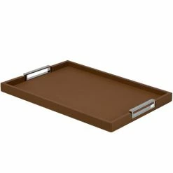 Giobagnara - Victor Leather Tray Tobacco Large