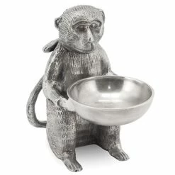 Luxe By Peter's - Monkey Bowl Silver 17x18cm