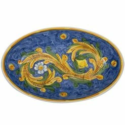 Ceramiche Siciliane - Sicily Oval Platter Blue Lemons 44cm
