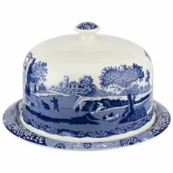 Spode - Blue Italian Two-Piece Serving Platter With Dome