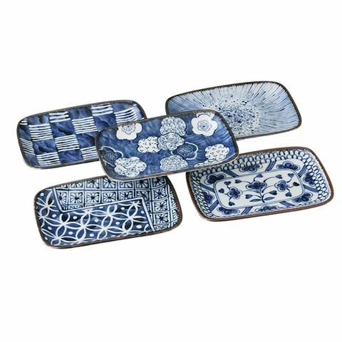 Concept Japan - Somekoubou Rect. Plate 16.5x2x11cm Set 5pce 3 Concept Japan - Somekoubou Rect. Plate 16.5x2x11cm Set 5pce