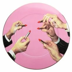 Seletti - Toilet Paper Plate Lipstick Pink 27cm
