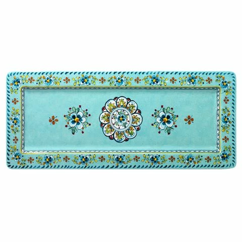 Le Cadeaux - Madrid Rectangle Serving Platter Turq. 45x18cm 3 Le Cadeaux - Madrid Rectangle Serving Platter Turq. 45x18cm