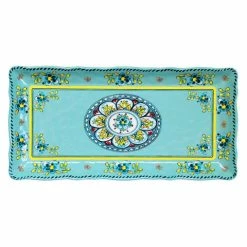 Le Cadeaux - Madrid Biscuit Tray Turquoise 12.7cmx25cm