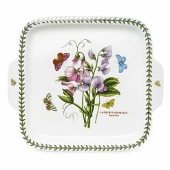 Portmeirion - Botanic Garden Square Dessert Dish W/Handles