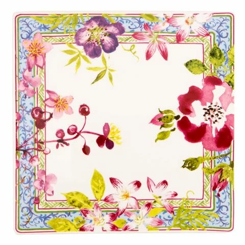 Gien - Millefleurs Plate Square Small 3 Gien - Millefleurs Plate Square Small