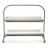 Costa Nova - Nova White Two-Tier Serving Stand -Villeroy & Boch shop 547923 Large