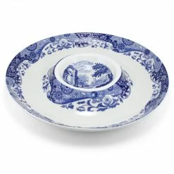 Spode - Blue Italian Chip 'n' Dip Platter