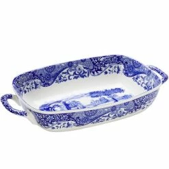 Spode - Blue Italian Two Handled Serving Dish