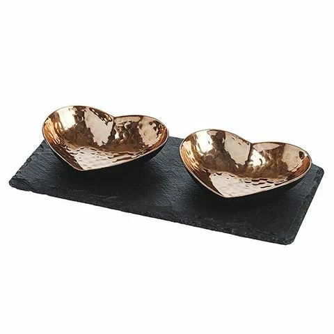 The Just Slate Company - Heart Copper Serving Set 3pce 3 The Just Slate Company - Heart Copper Serving Set 3pce