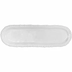 Baci Milano - White Joke Oval Serving Plate 44.5x13.5cm